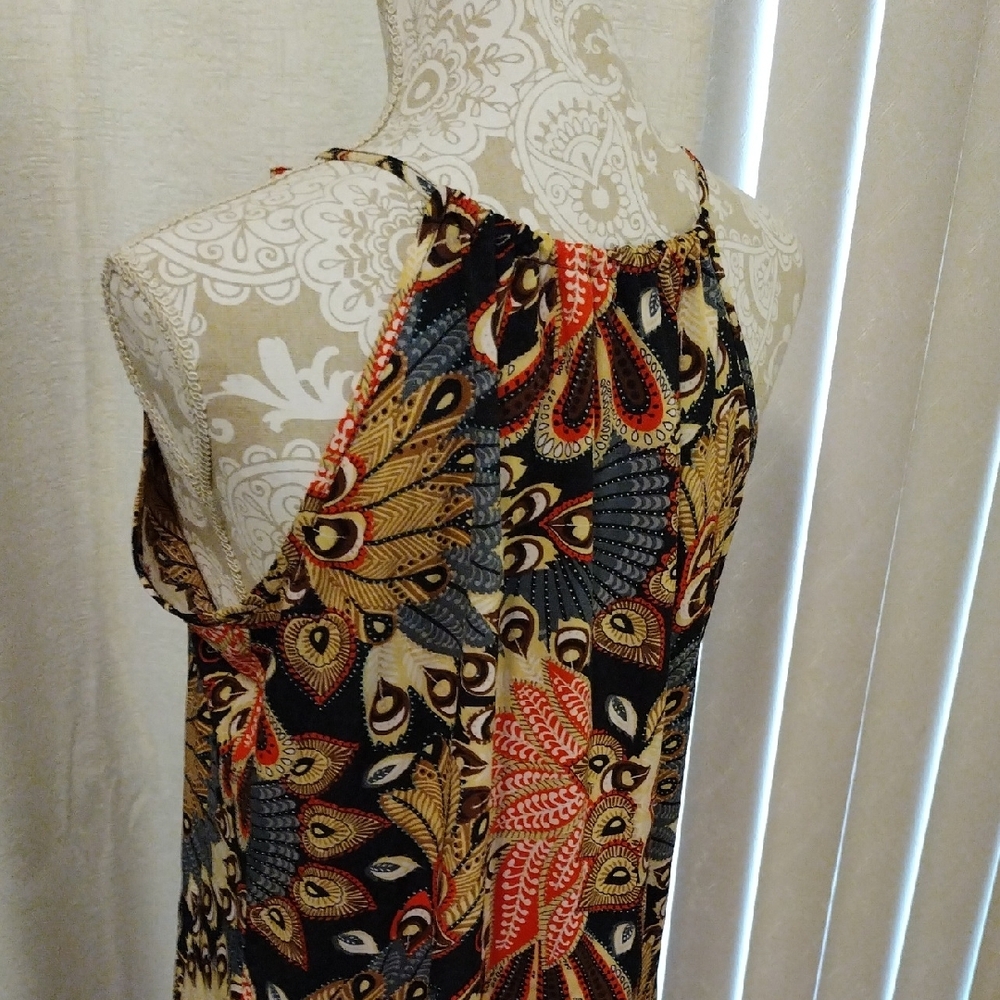 Elegant Multicolor Halter Dress - Picture 7 of 9